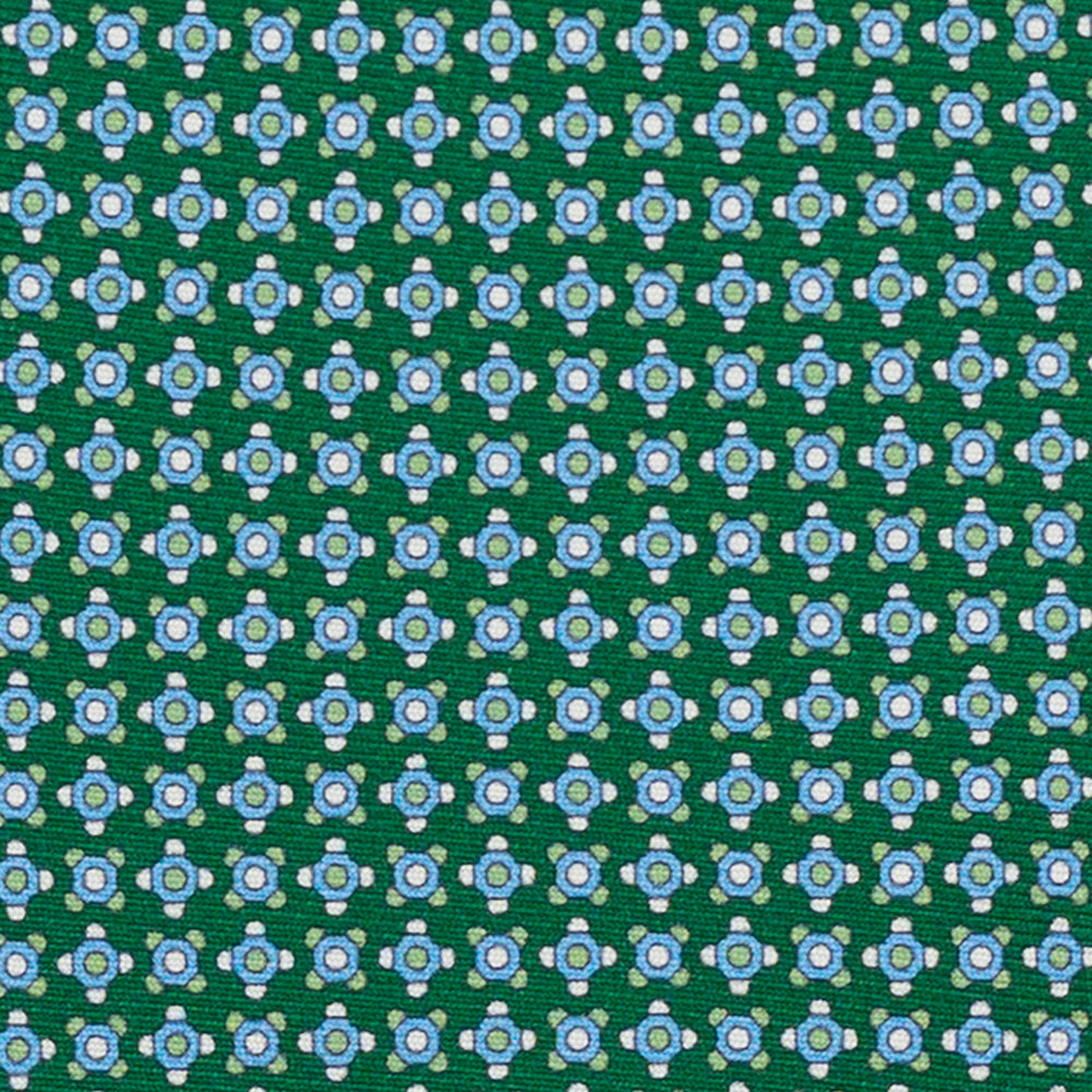CRAVATTA 3 PIEGHE IN SETA, MICROFANTASIA,VERDE - JA064408_7 T