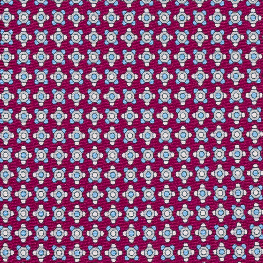 CRAVATTA 3 PIEGHE IN SETA, MICROFANTASIA,MAGENTA - JA064408_8 T