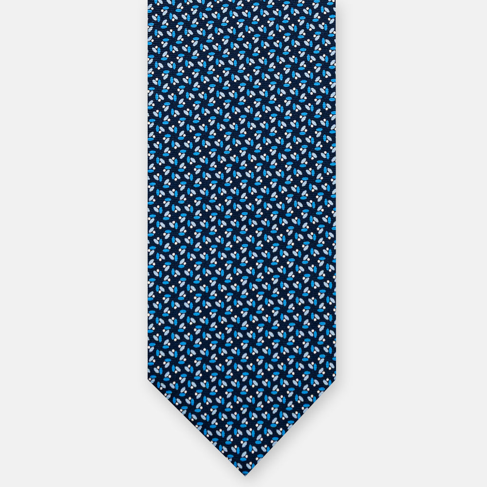 3-FOLD SILK TIE, MICRO-PATTERN, SKY BLUE - JA064410_1 T