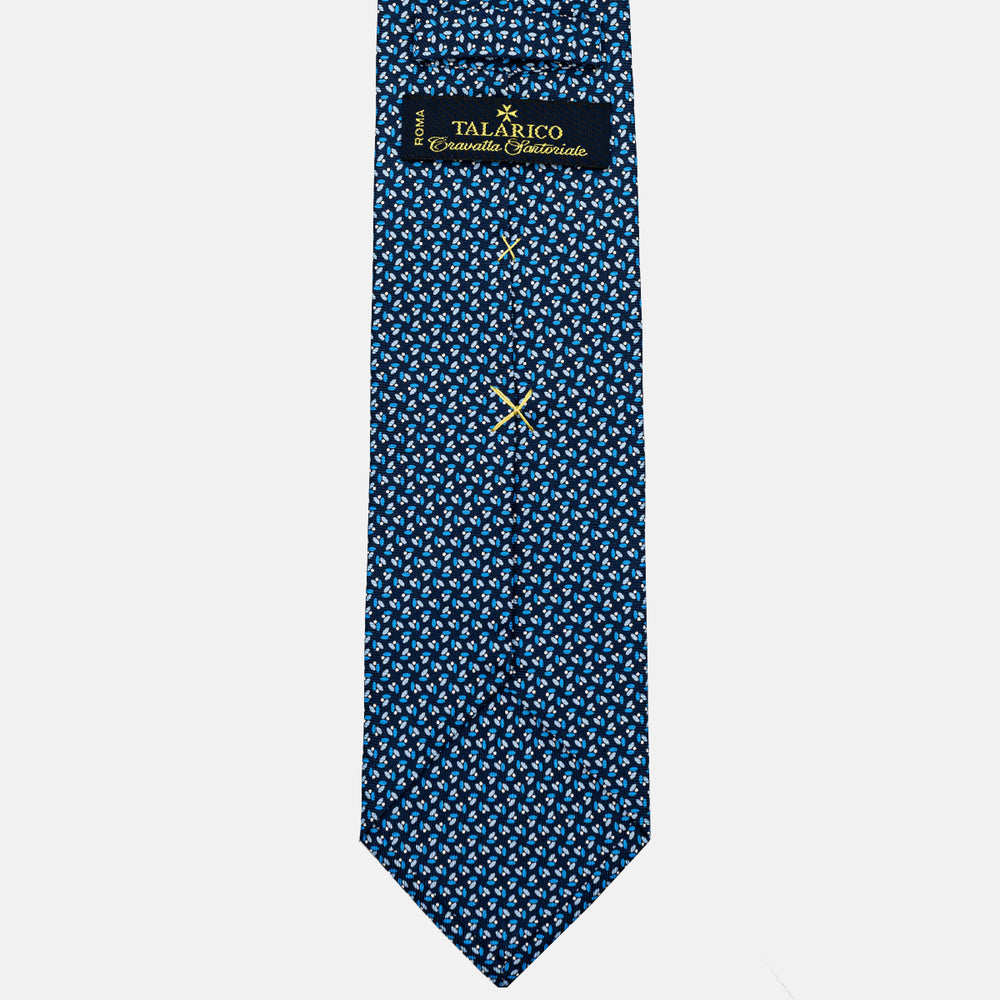 3-FOLD SILK TIE, MICRO-PATTERN, SKY BLUE - JA064410_1 T