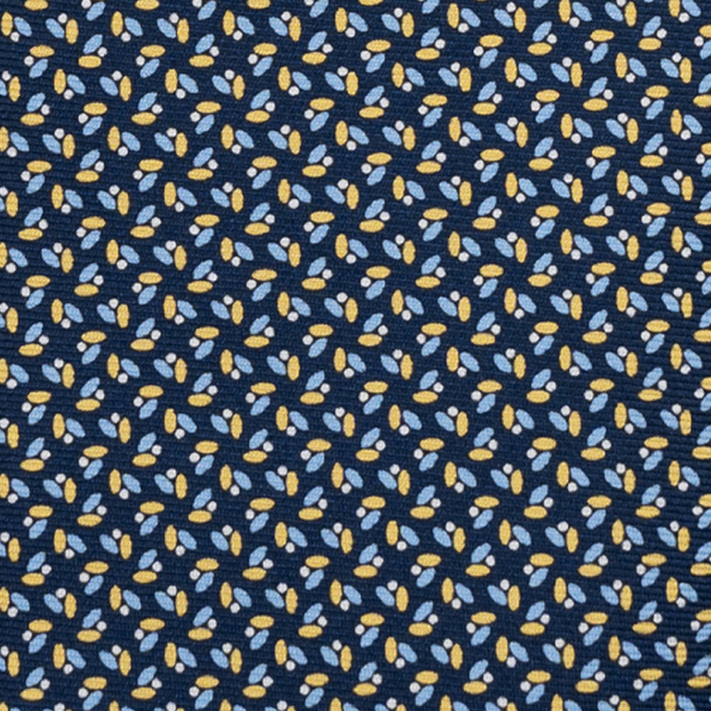 3-FOLD SILK TIE, MICRO PATTERN, BLUE YELLOW - JA064410_2 T