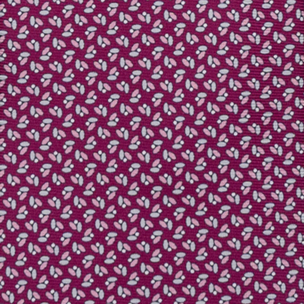 CRAVATTA 3 PIEGHE IN SETA, MICROFANTASIA, BLU ROSSO - JA064410_8 T