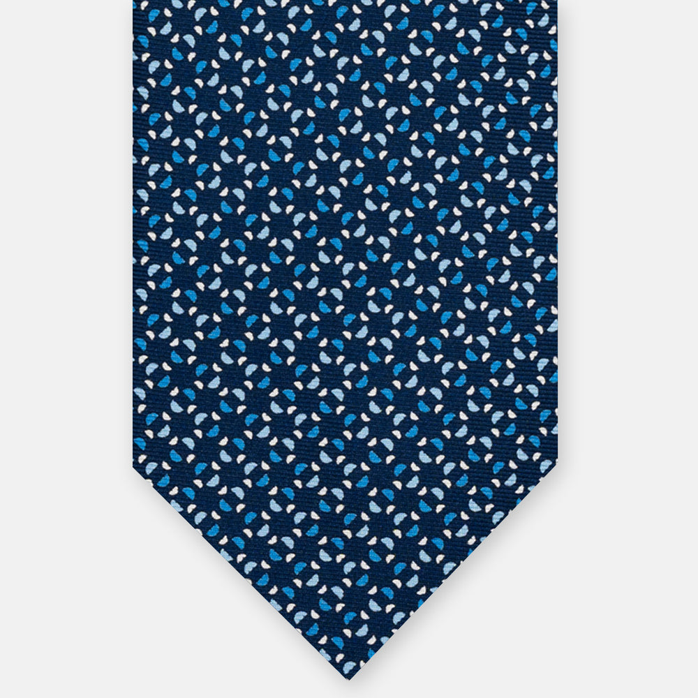 3-FOLD SILK TIE, MICRO-PATTERN, SKY BLUE - JA064411_1 T