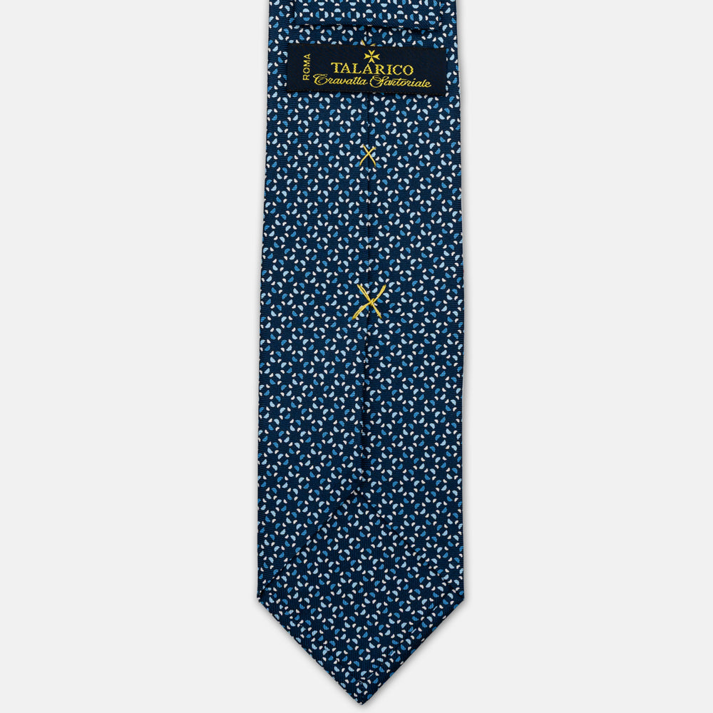 3-FOLD SILK TIE, MICRO-PATTERN, SKY BLUE - JA064411_1 T