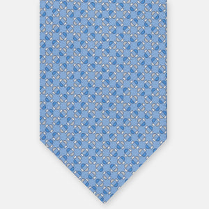 3-FOLD SILK TIE, MICRO PATTERN, LIGHT BLUE - JA064411_5 T