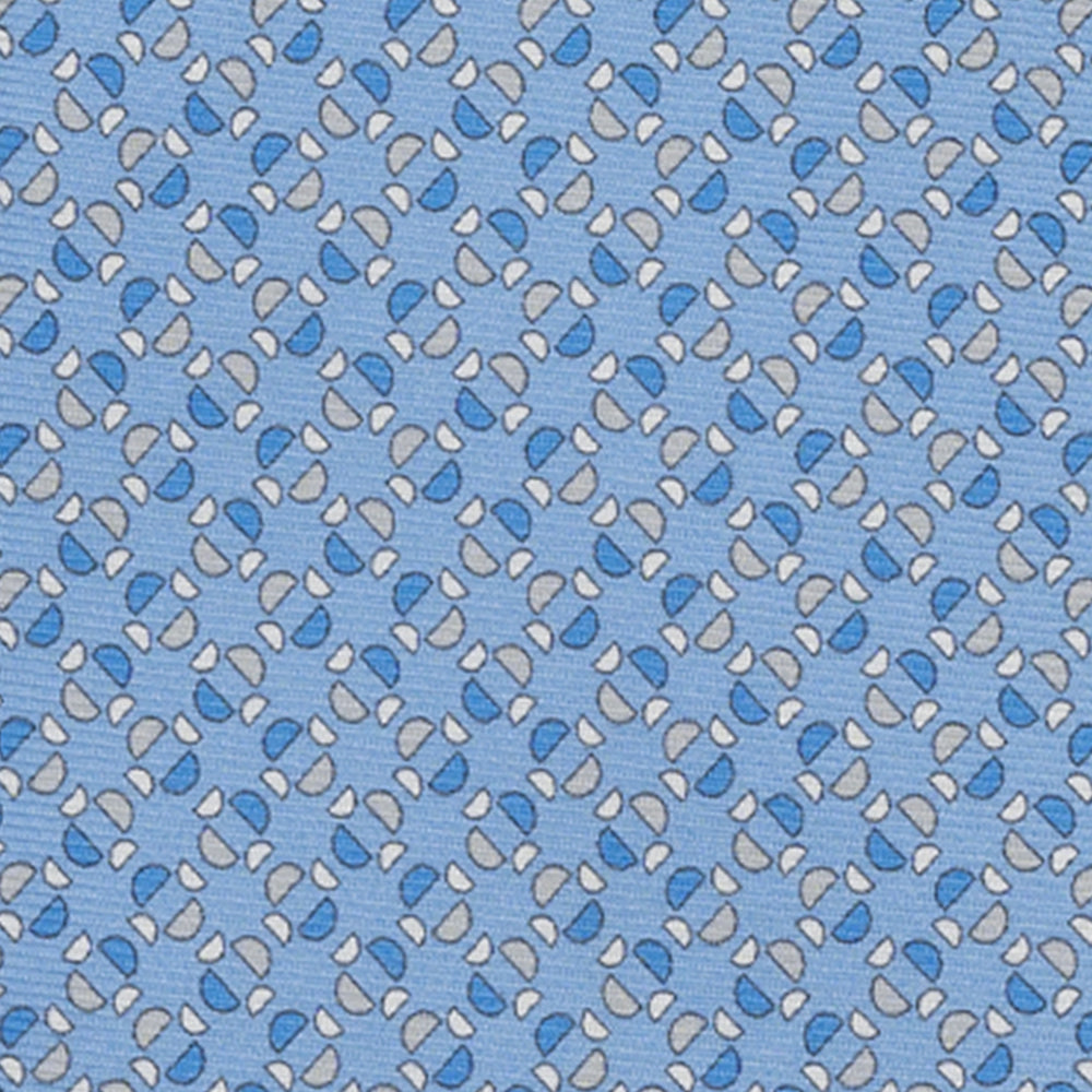 3-FOLD SILK TIE, MICRO PATTERN, LIGHT BLUE - JA064411_5 T