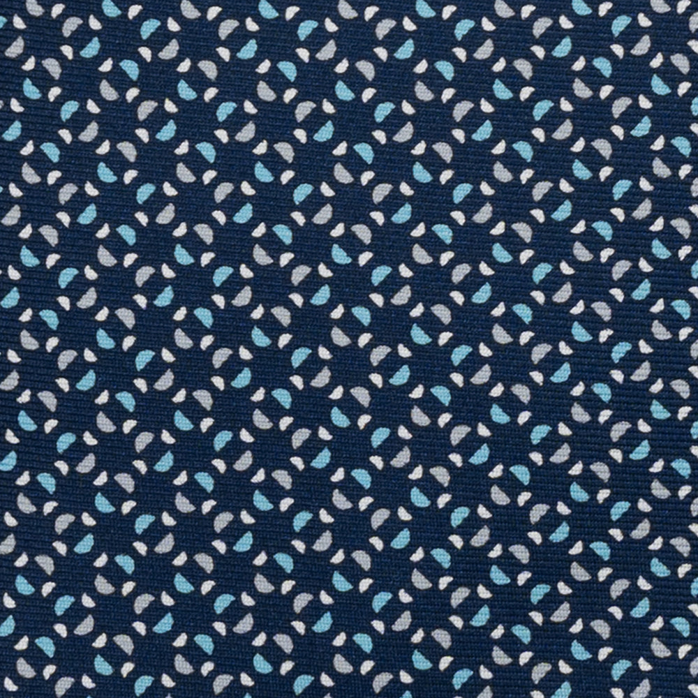 3-FOLD SILK TIE, MICRO PATTERN, GREY BLUE - JA064411_4 T
