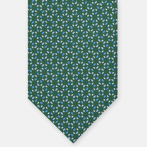 3-FOLD SILK TIE, MICRO-PATTERN, GREEN - JA064411_7 T