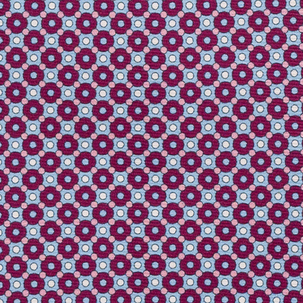 CRAVATTA 3 PIEGHE IN SETA, MICROFANTASIA, MAGENTA - JA064820_5 T
