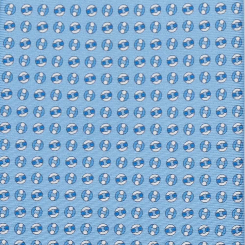 SILK 3-FOLD TIE, MICRO PATTERN, LIGHT BLUE - JA064821_2 T