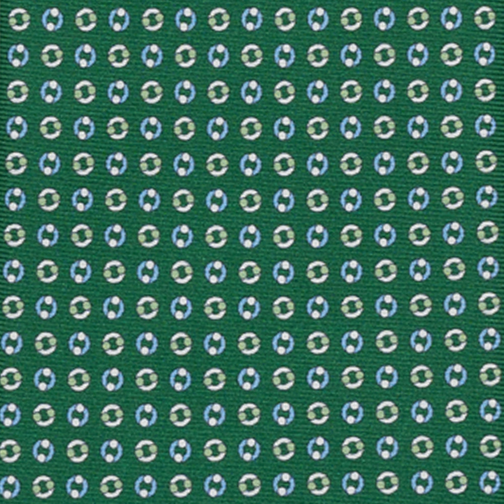 SILK 3-FOLD TIE, MICRO PATTERN, GREEN - JA064821_3 T