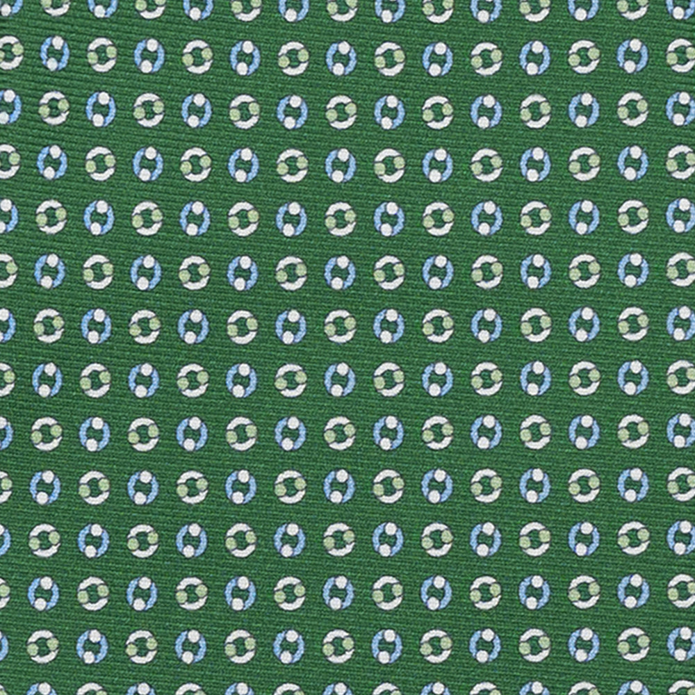 SILK 3-FOLD TIE, MICRO PATTERN, GREEN - JA064821_3 T