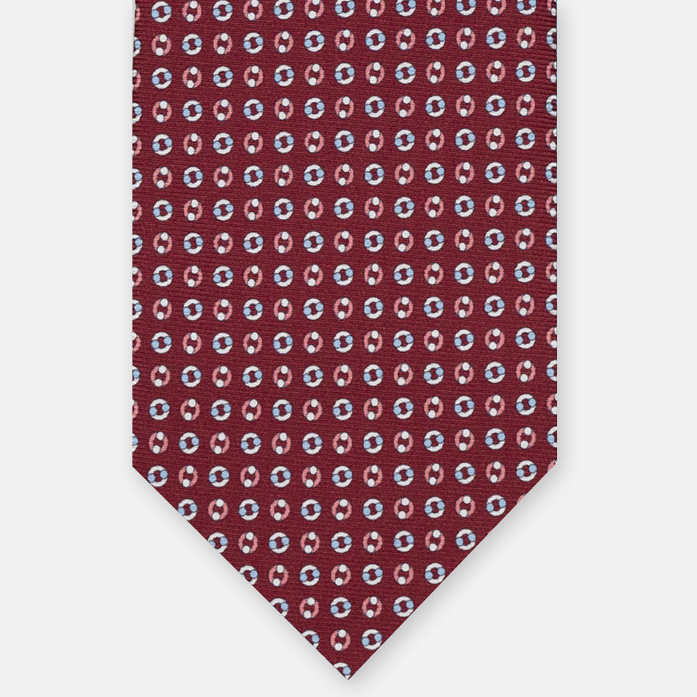 3-FOLD SILK TIE, MICRO-PATTERN, GREEN - JA064821_4 T