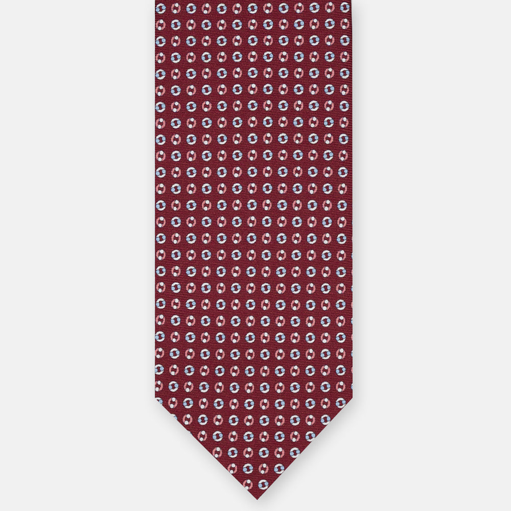 3-FOLD SILK TIE, MICRO-PATTERN, GREEN - JA064821_4 T