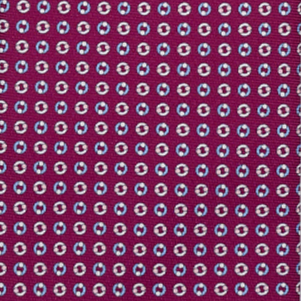SILK 3-FOLD TIE, MICRO PATTERN, MAGENTA - JA064821_6 T