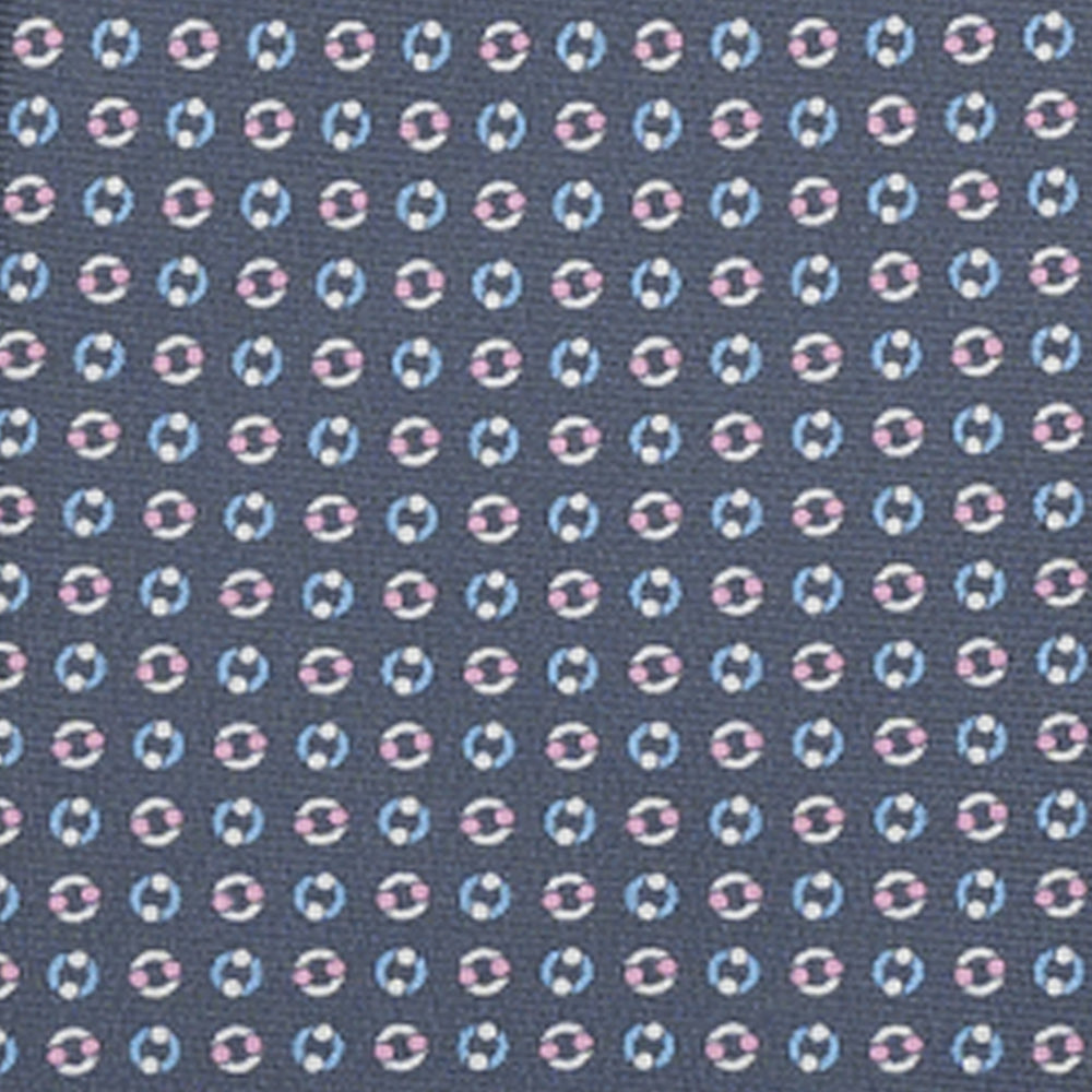 THREE-FOLD SILK TIE, MICRO PATTERN, GREY - JA064821_7 T