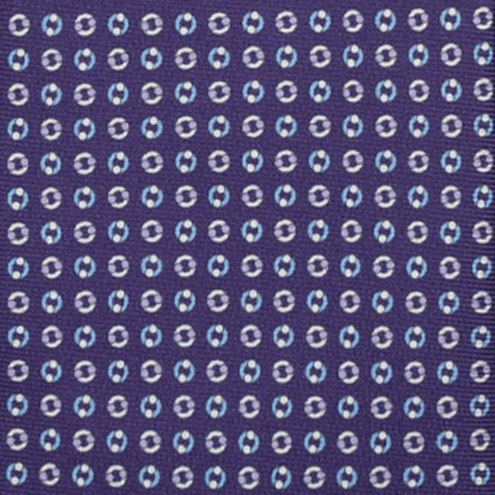 SILK 3-FOLD TIE, MICRO PATTERN, BLUE PURPLE - JA064821_8 T
