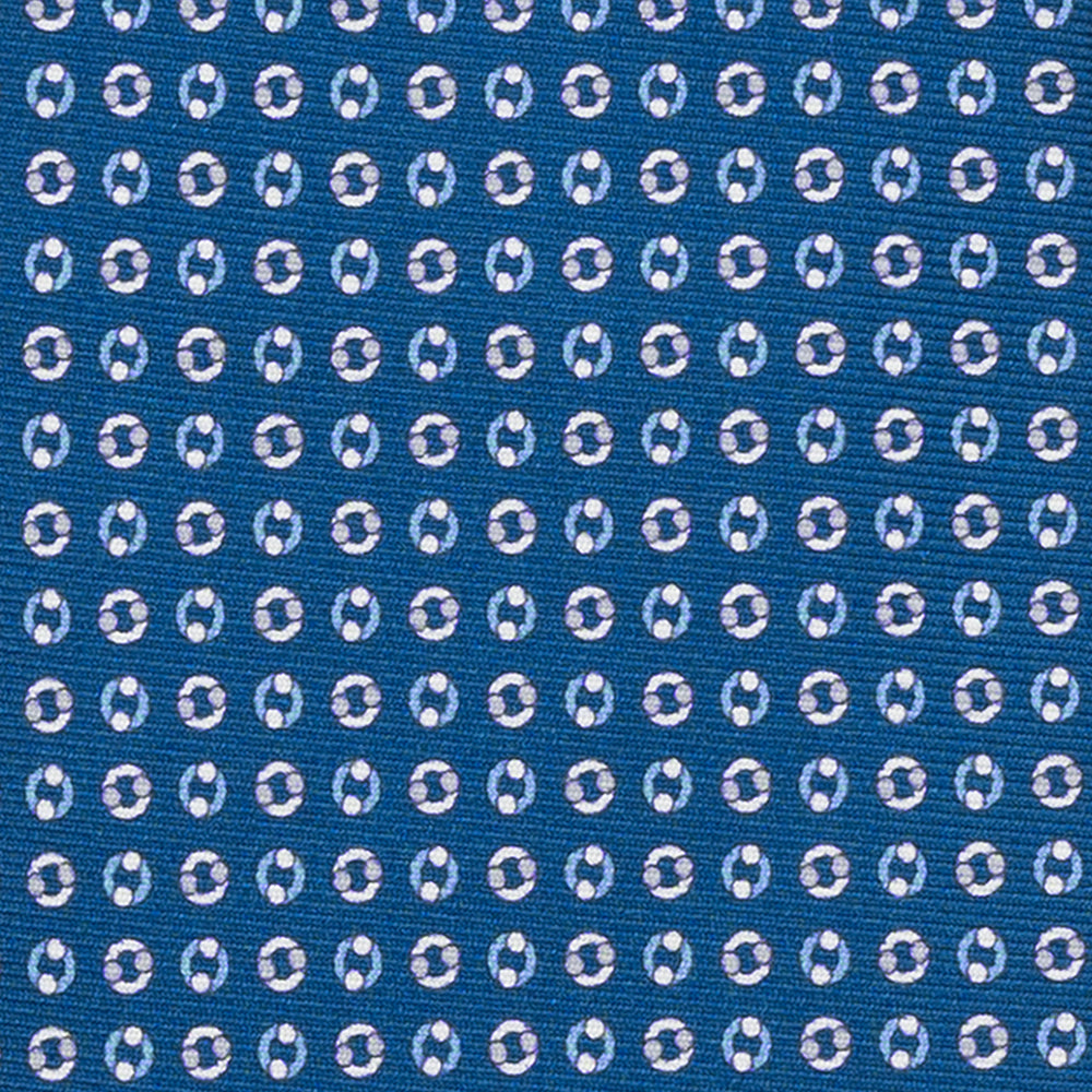 CRAVATTA 3 PIEGHE IN SETA, MICROFANTASIA, AZZURRO - JA064821_9 T