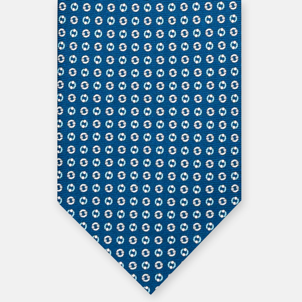 3-FOLD SILK TIE, MICRO-PATTERN, TURQUOISE - JA064821_9 T