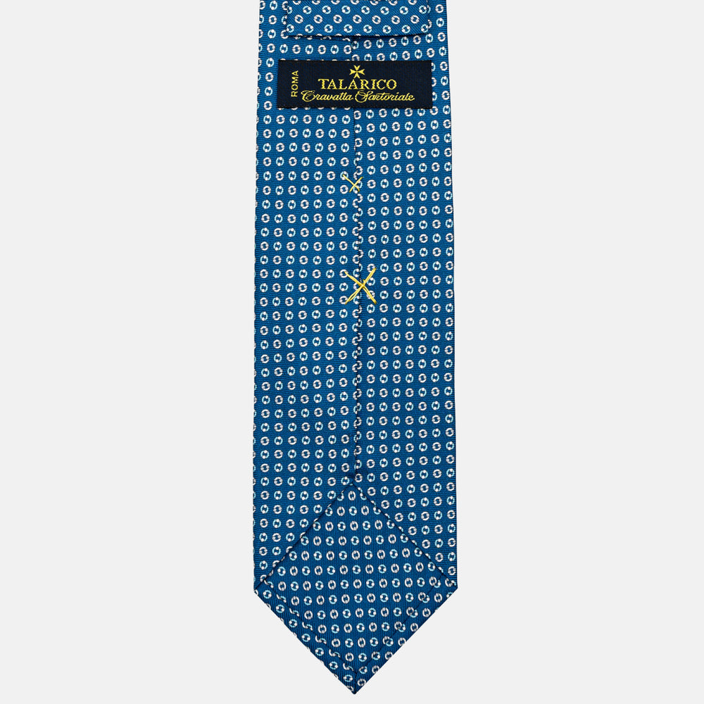 3-FOLD SILK TIE, MICRO-PATTERN, TURQUOISE - JA064821_9 T