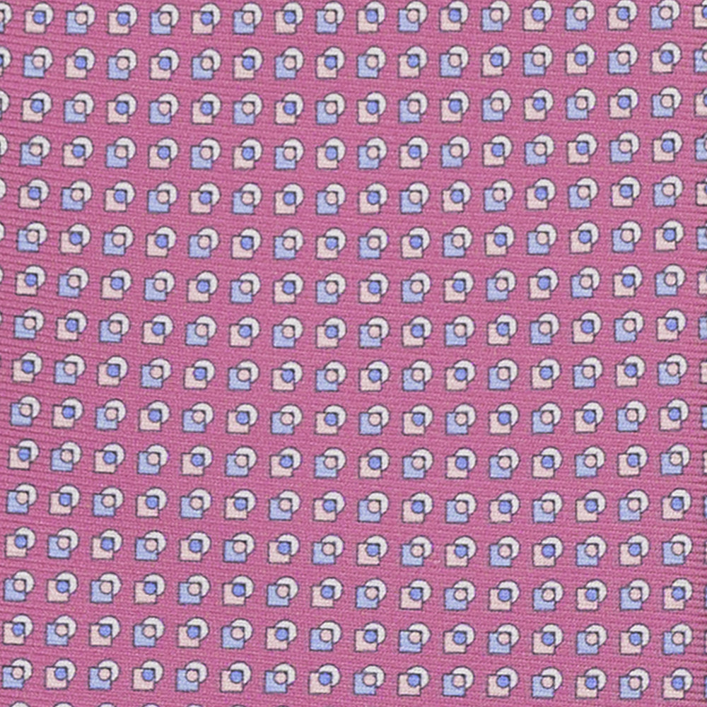 3-FOLD SILK TIE, MICRO-PATTERN, PINK - JA064935_3 T