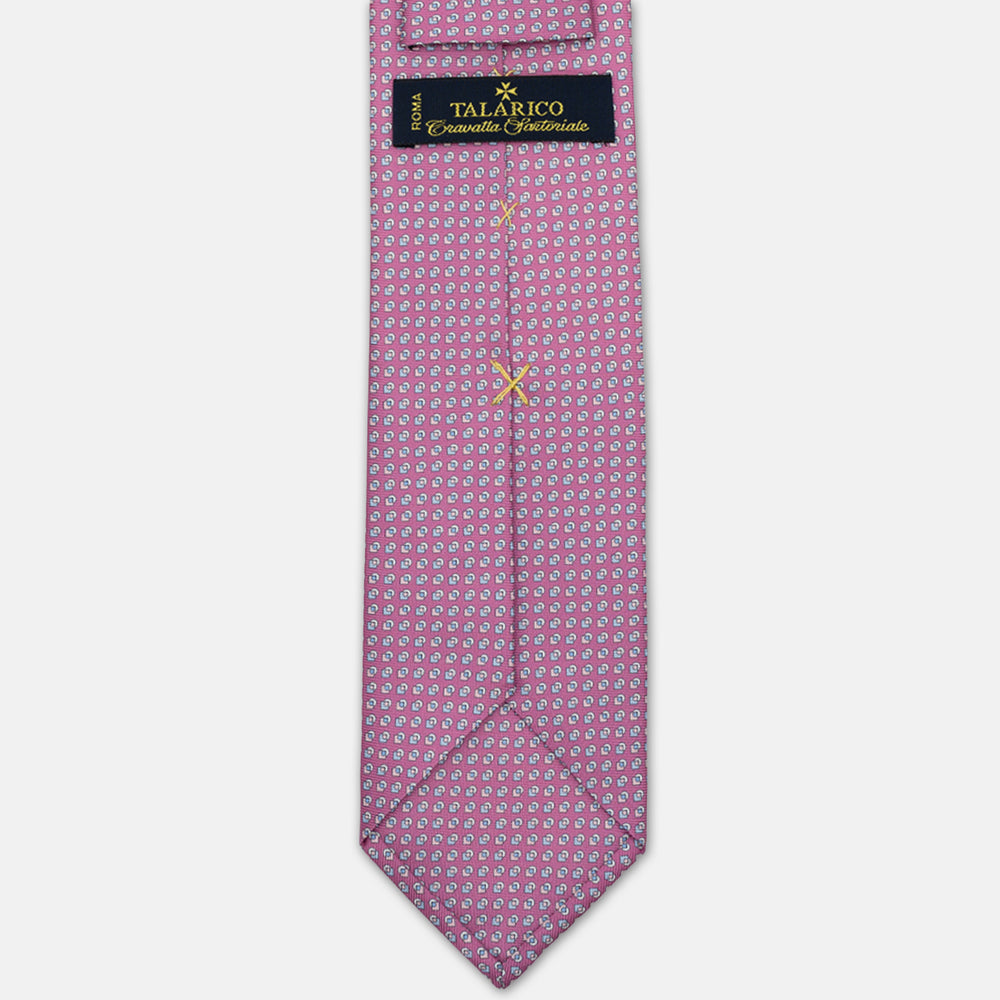 3-FOLD SILK TIE, MICRO-PATTERN, PINK - JA064935_3 T