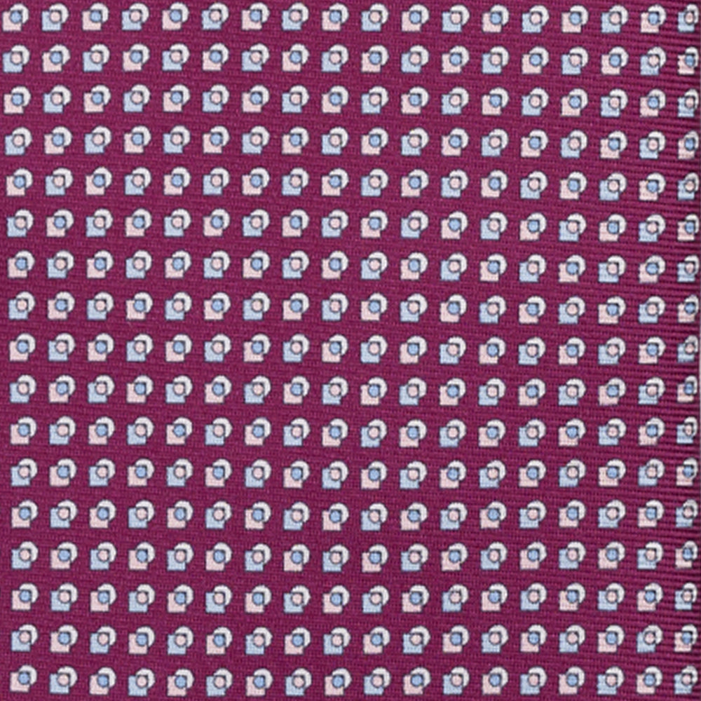 CRAVATTA 3 PIEGHE IN SETA, MICROFANTASIA, MAGENTA - JA064935_5