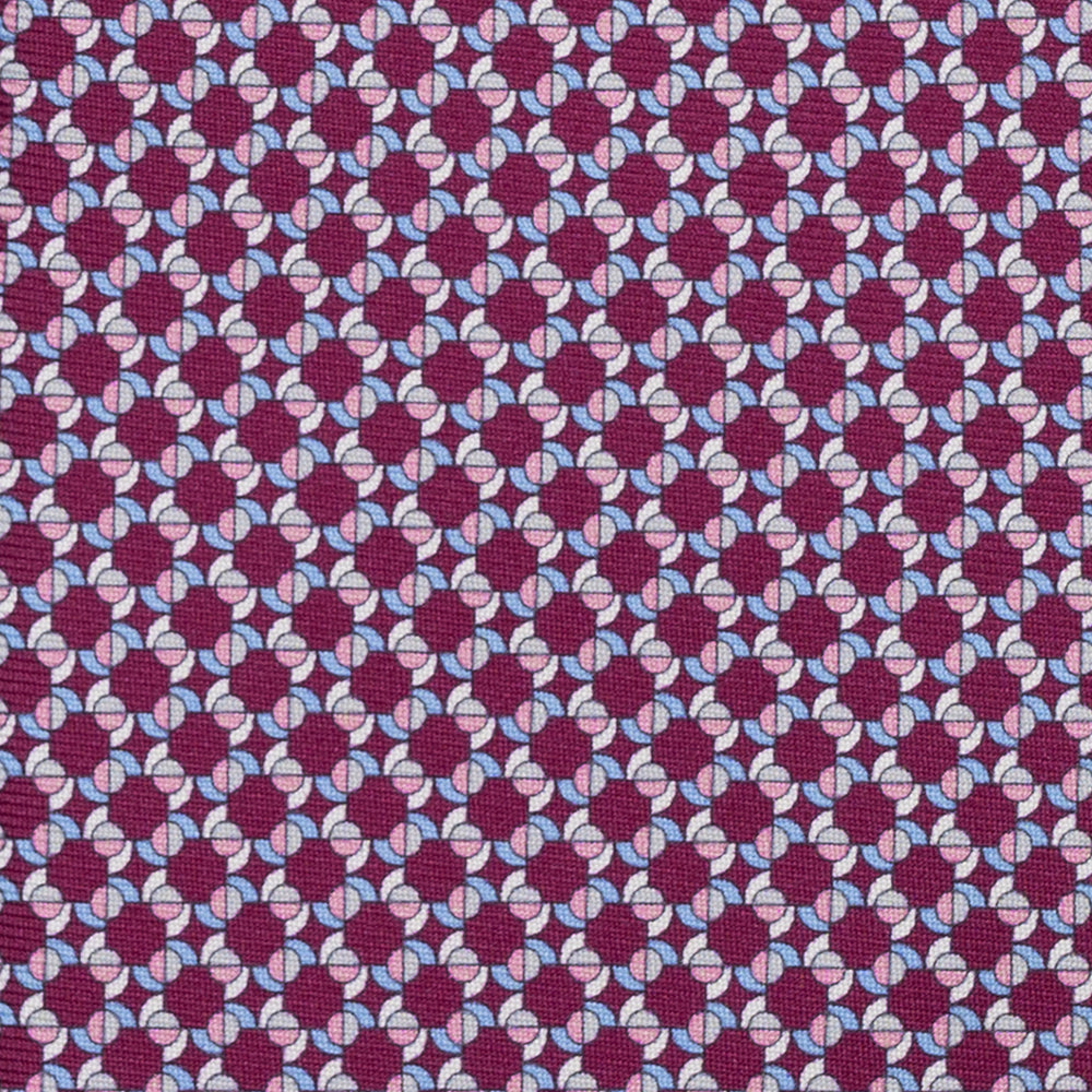 3-FOLD SILK TIE, MICRO PATTERN, LIGHT BLUE ORANGE - JA065268_12 T