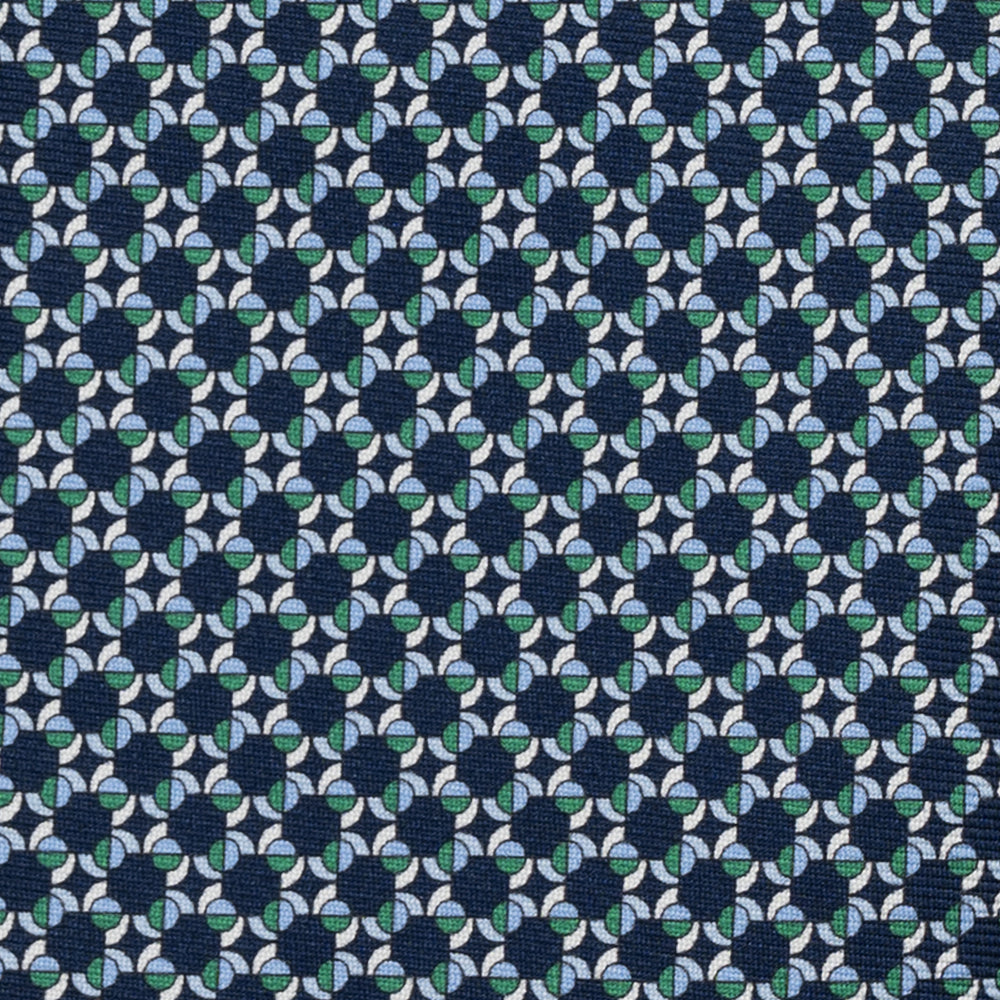 3-FOLD SILK TIE, MICRO PATTERN, LIGHT BLUE ORANGE - JA065268_12 T