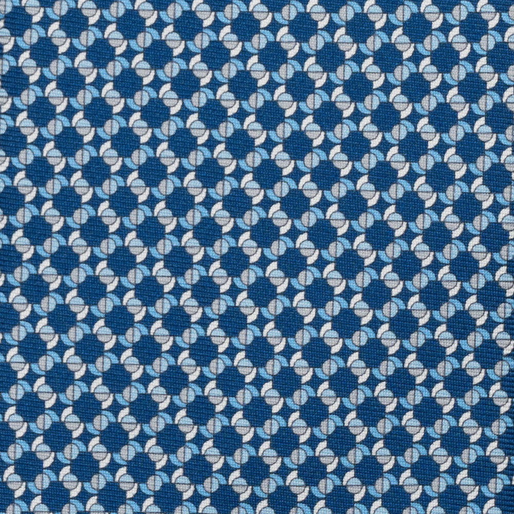 3-FOLD SILK TIE, MICRO PATTERN, LIGHT BLUE ORANGE - JA065268_12 T