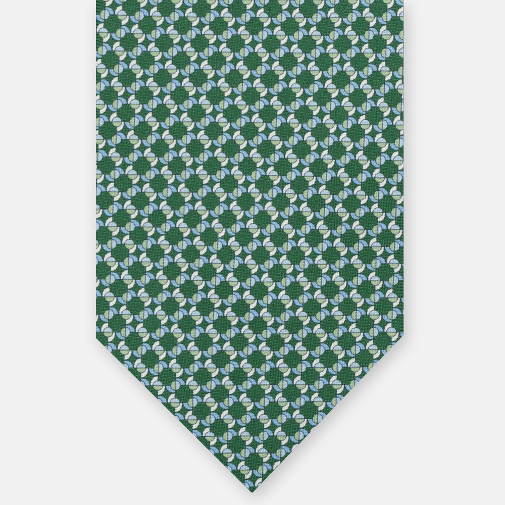 3-FOLD SILK TIE, MICRO PATTERN, LIGHT BLUE ORANGE - JA065268_12 T