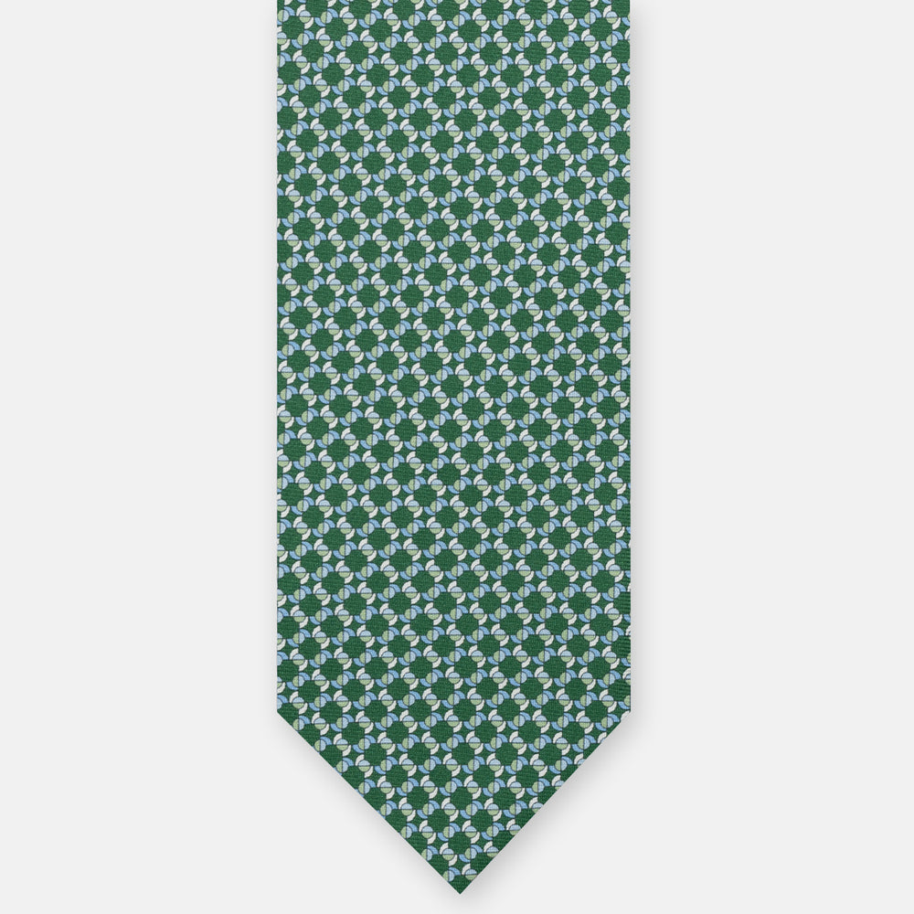 3-FOLD SILK TIE, MICRO PATTERN, LIGHT BLUE ORANGE - JA065268_12 T