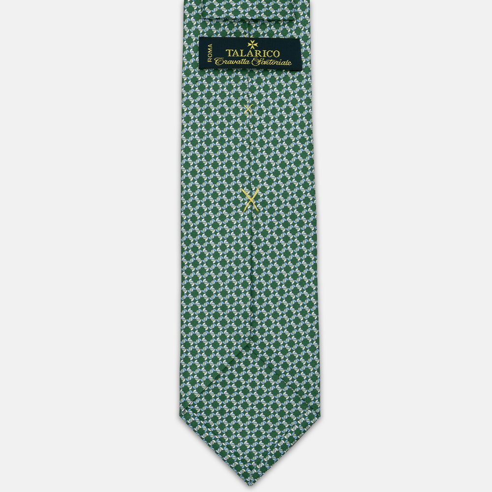 3-FOLD SILK TIE, MICRO-PATTERN, LIGHT BLUE YELLOW - JC064415_5 T