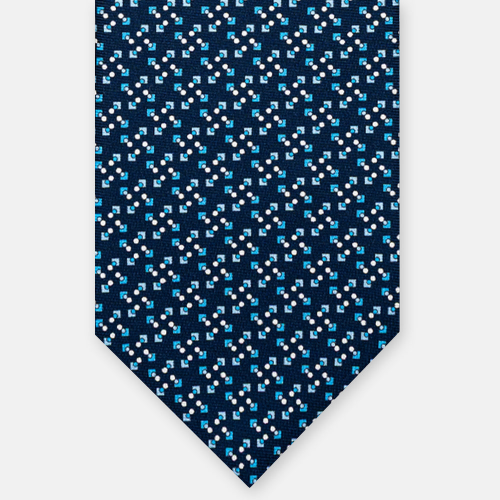 3-FOLD SILK TIE, MICRO-PATTERN, SKY BLUE - JA064938_1 T
