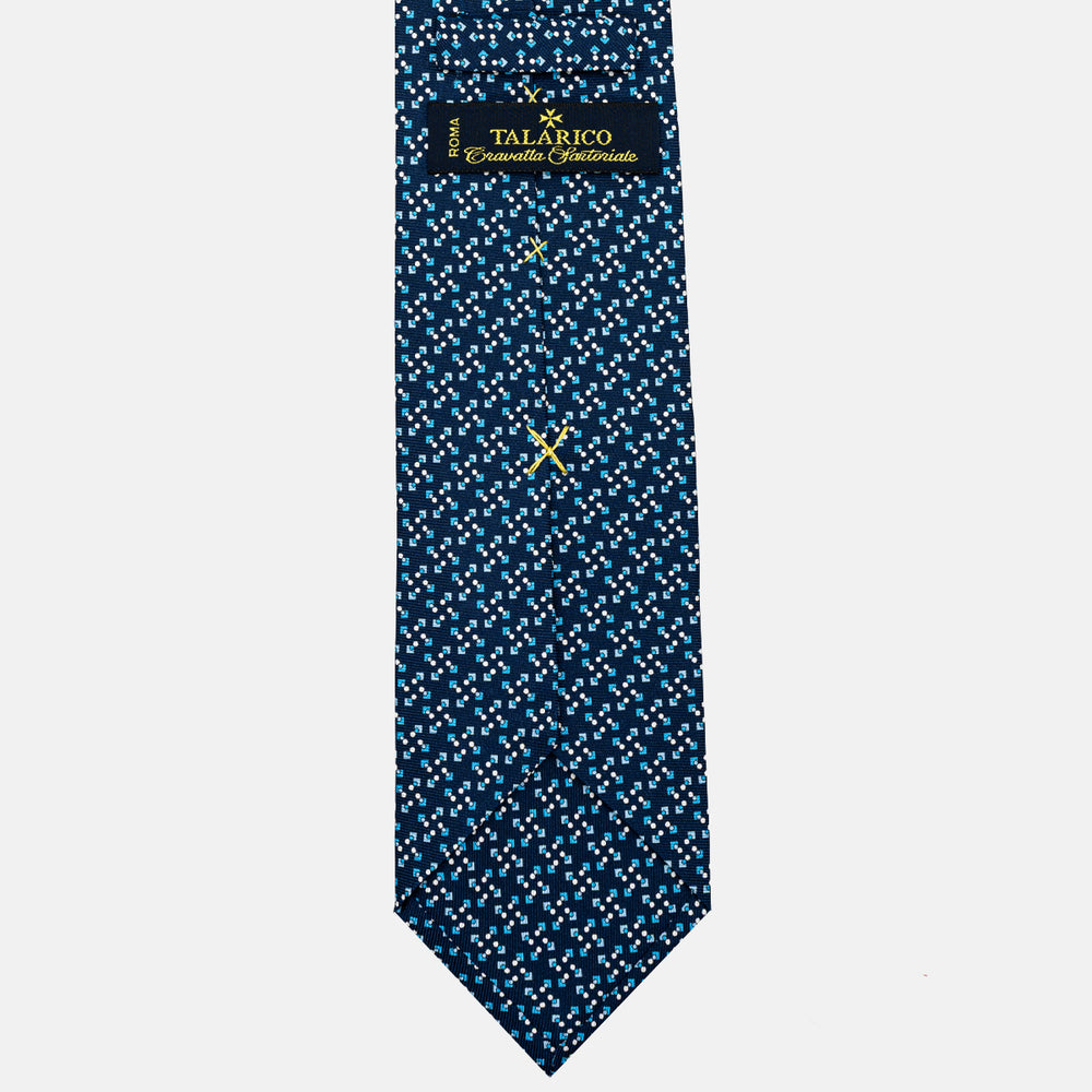 3-FOLD SILK TIE, MICRO-PATTERN, SKY BLUE - JA064938_1 T
