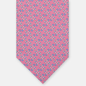 3-FOLD SILK TIE, MICRO-PATTERN, PINK - JA064938_3 T