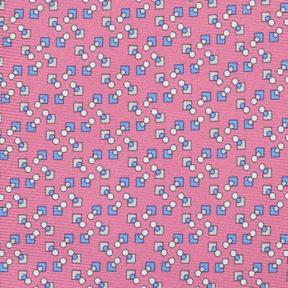 3-FOLD SILK TIE, MICRO-PATTERN, PINK - JA064938_3 T
