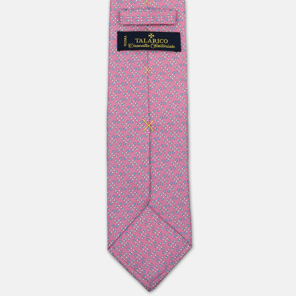 3-FOLD SILK TIE, MICRO-PATTERN, PINK - JA064938_3 T