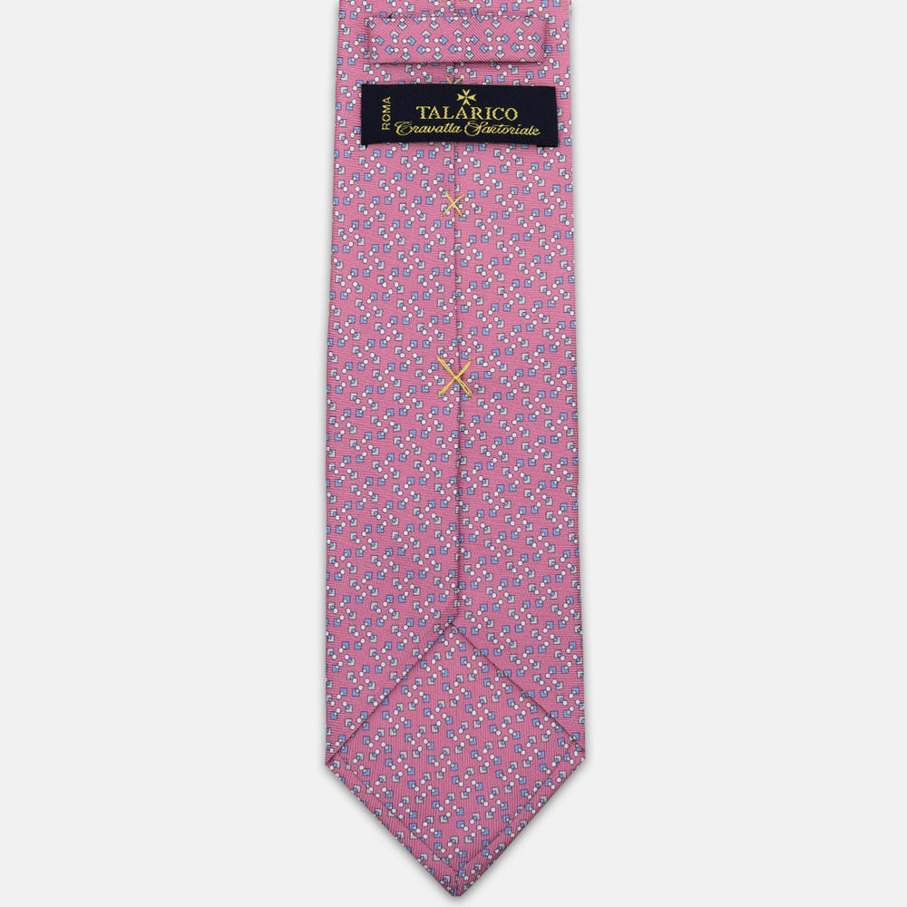 3-FOLD SILK TIE, MICRO-PATTERN, PINK - JA064938_3 T