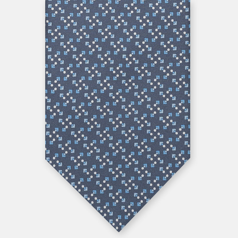 3-FOLD SILK TIE, MICRO-PATTERN, GREY - JA064938_7 T