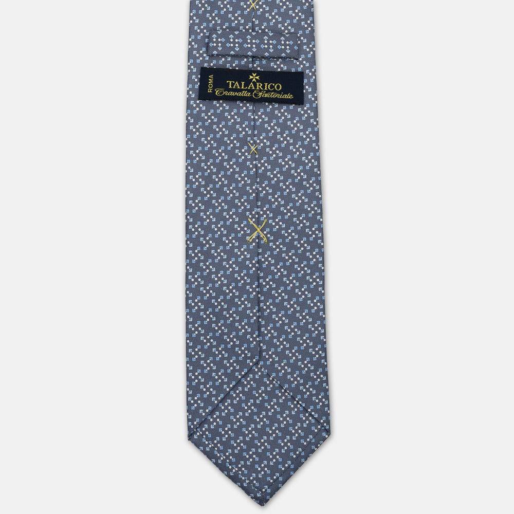 3-FOLD SILK TIE, MICRO-PATTERN, GREY - JA064938_7 T