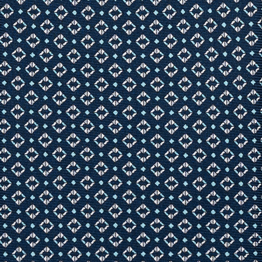 3-FOLD SILK TIE, MICRO-PATTERN, BLUE GREY - JA064940_5 T