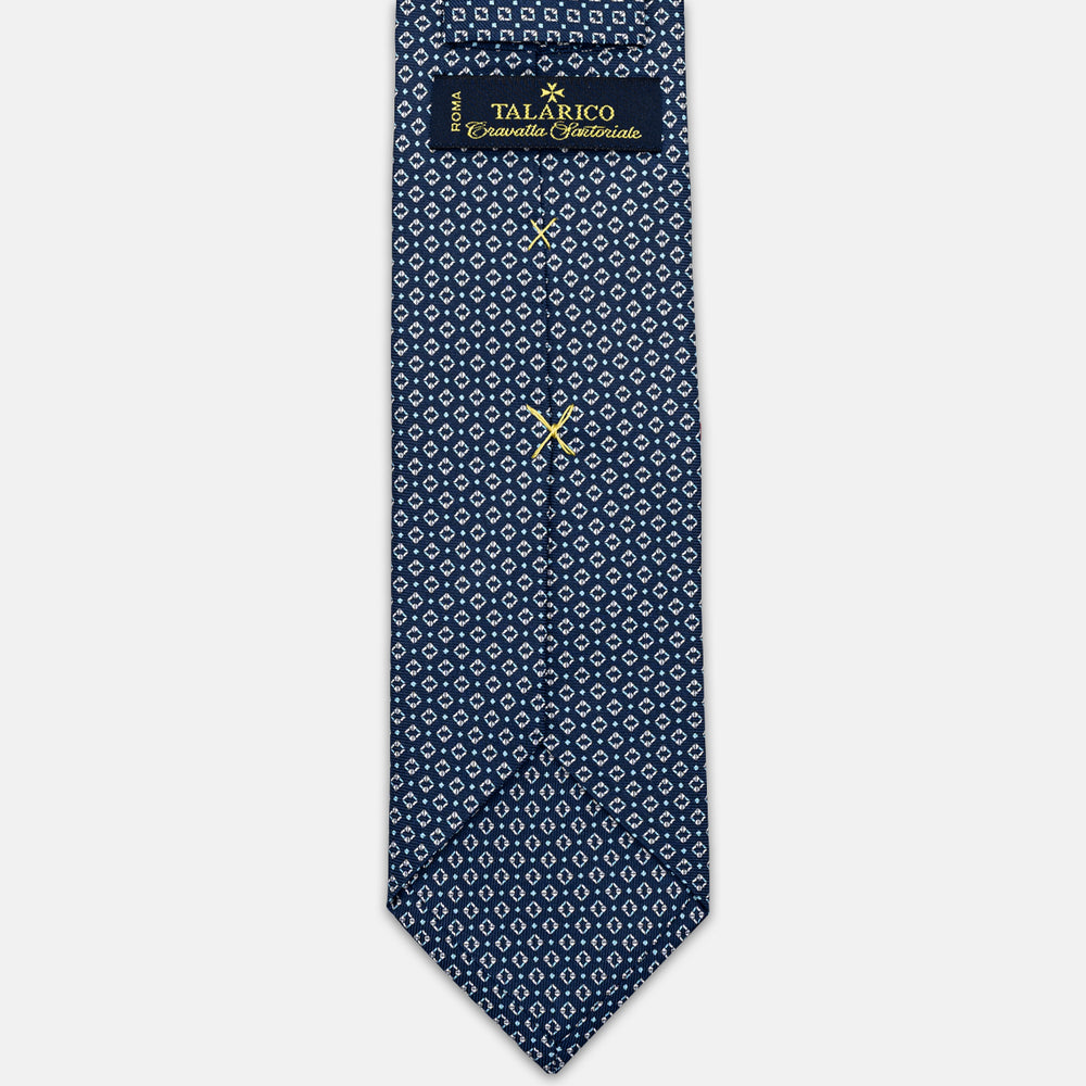 3-FOLD SILK TIE, MICRO-PATTERN, BLUE GREY - JA064940_5 T
