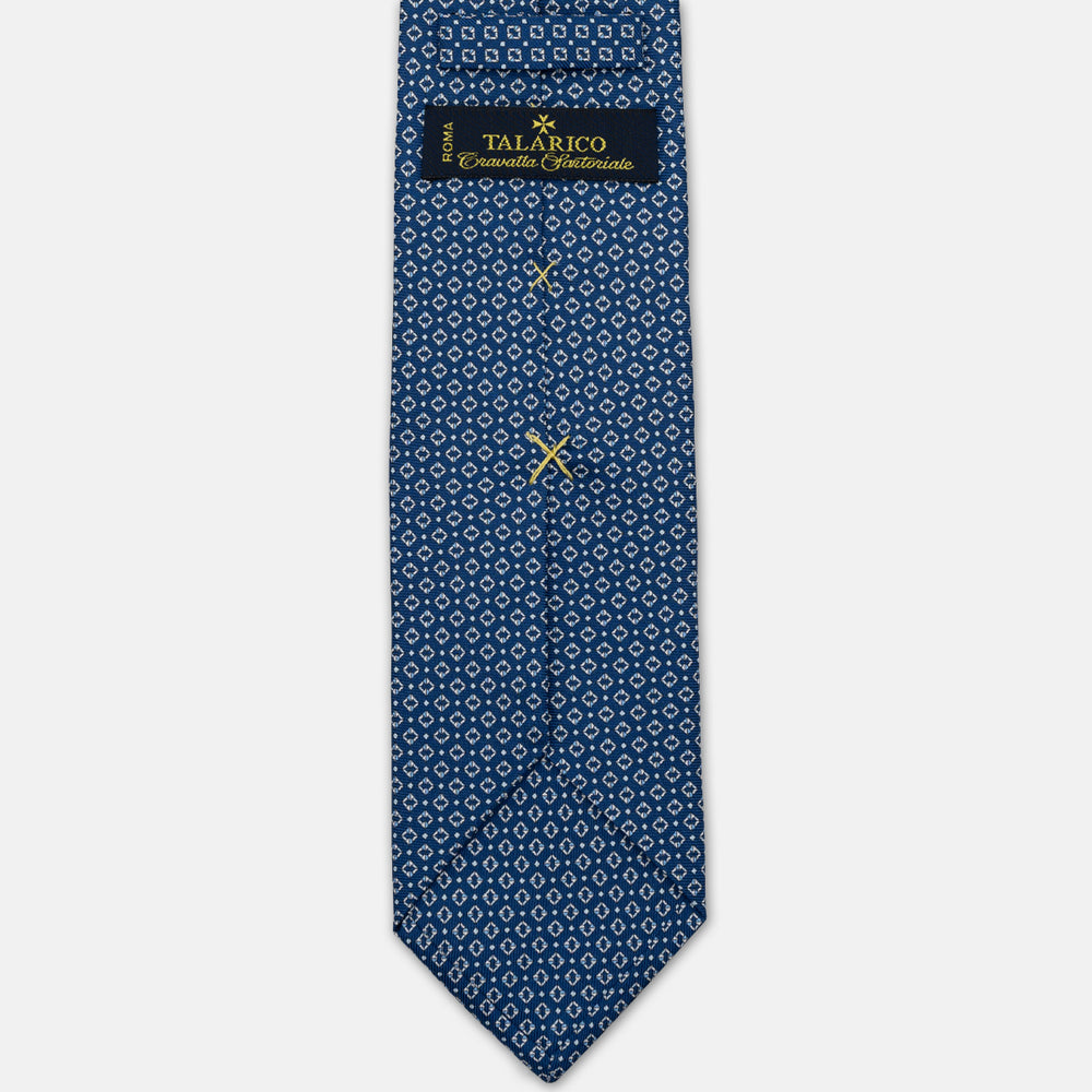 SILK 3-FOLD TIE, MICRO PATTERN, BLUE - JA064940_1 T
