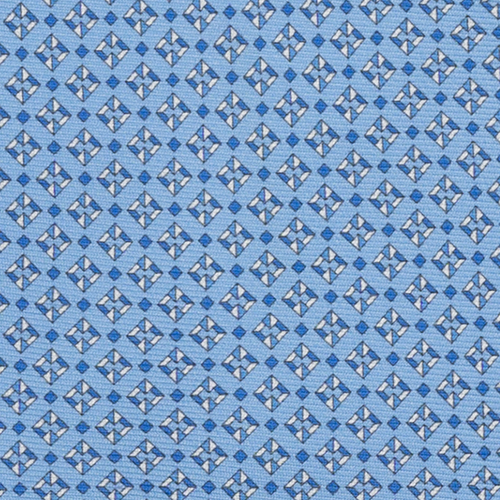 3-FOLD SILK TIE, MICRO-PATTERN, LIGHT BLUE - JA064940_6 T