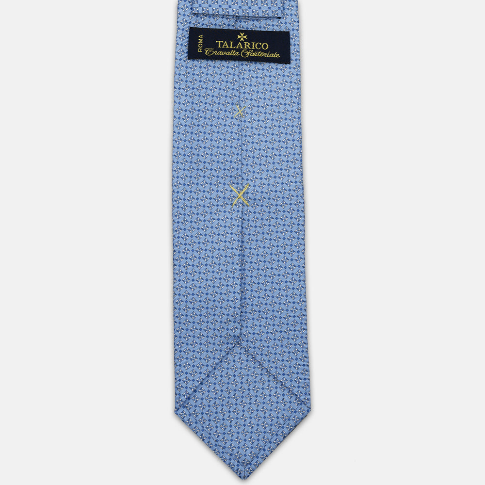 3-FOLD SILK TIE, MICRO-PATTERN, LIGHT BLUE - JA064940_6 T