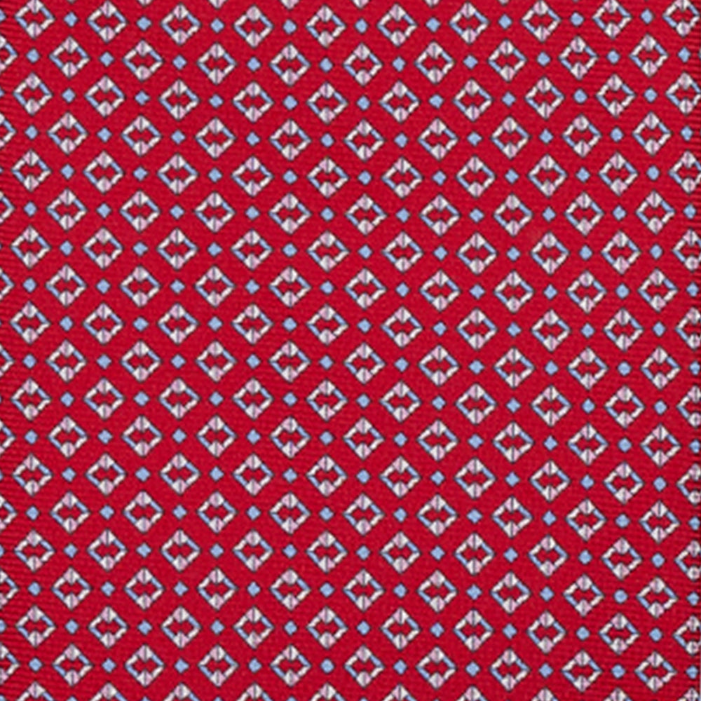 CRAVATTA 3 PIEGHE IN SETA, MICROFANTASIA, ROSSO - JA064940_8 T