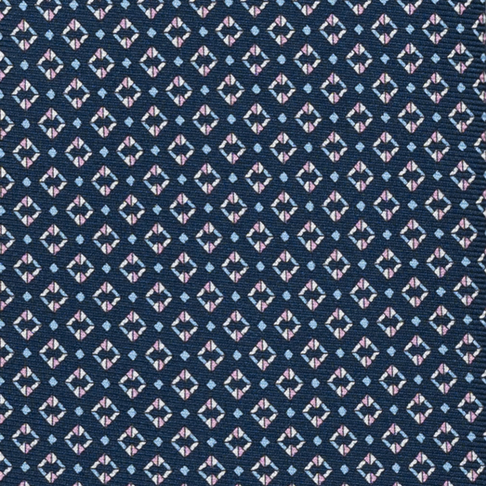 3-FOLD SILK TIE, MICRO-PATTERN, BLUE PINK - JA064940_11 T
