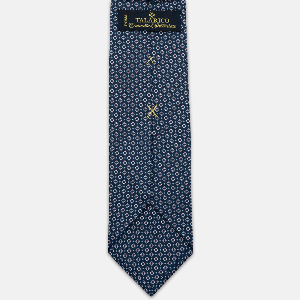 3-FOLD SILK TIE, MICRO-PATTERN, BLUE PINK - JA064940_11 T