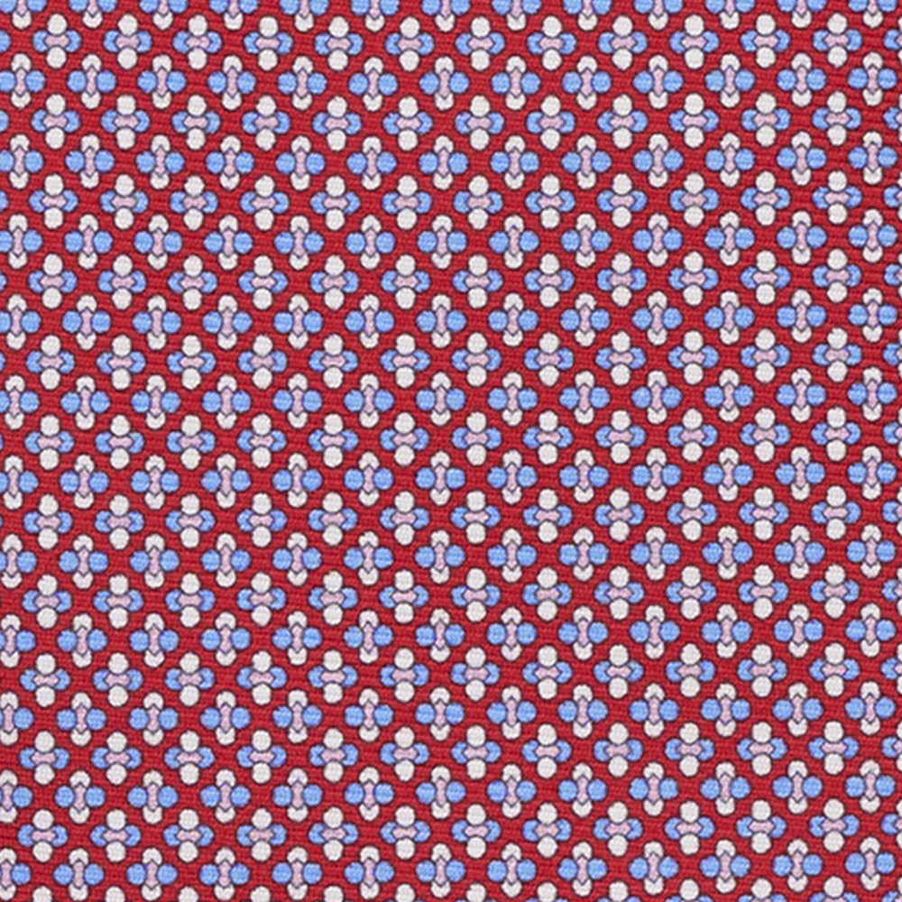 3-FOLD SILK TIE, MICRO-PATTERN, RED - JA064965_2 T